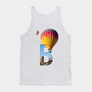 Hot Air Balloon Masking Text Art Tank Top